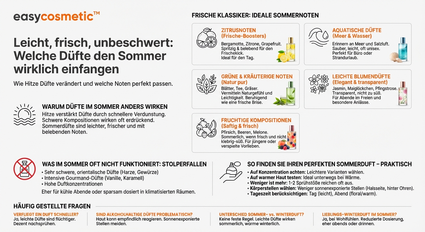 Welche Düfte eignen sich besonders gut für den Sommer?