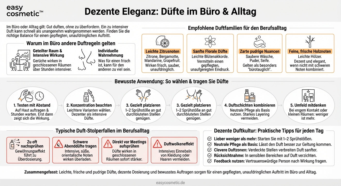 Welche Düfte eignen sich für Büro und Alltag, ohne aufdringlich zu sein?