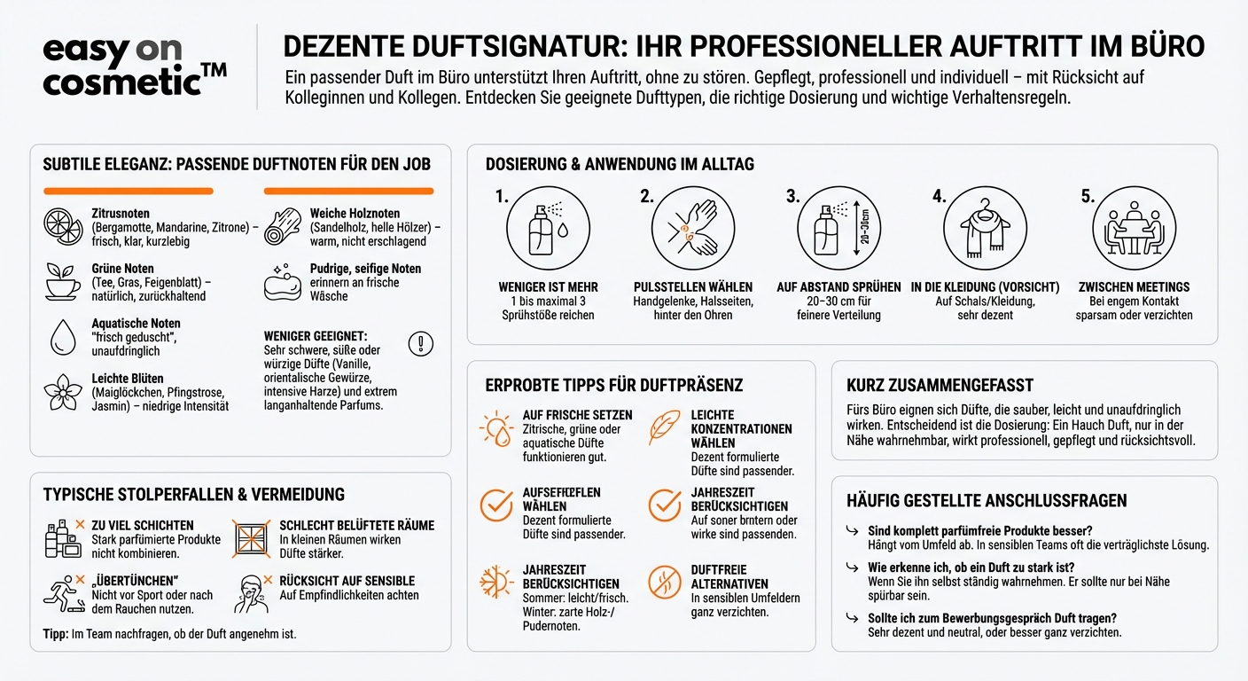 Welche Düfte eignen sich fürs Büro, ohne zu aufdringlich zu sein?