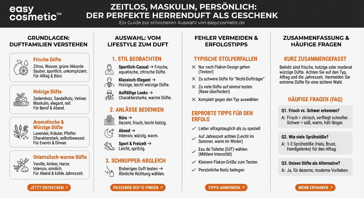 Welche Düfte sind als Geschenk für Männer beliebt?