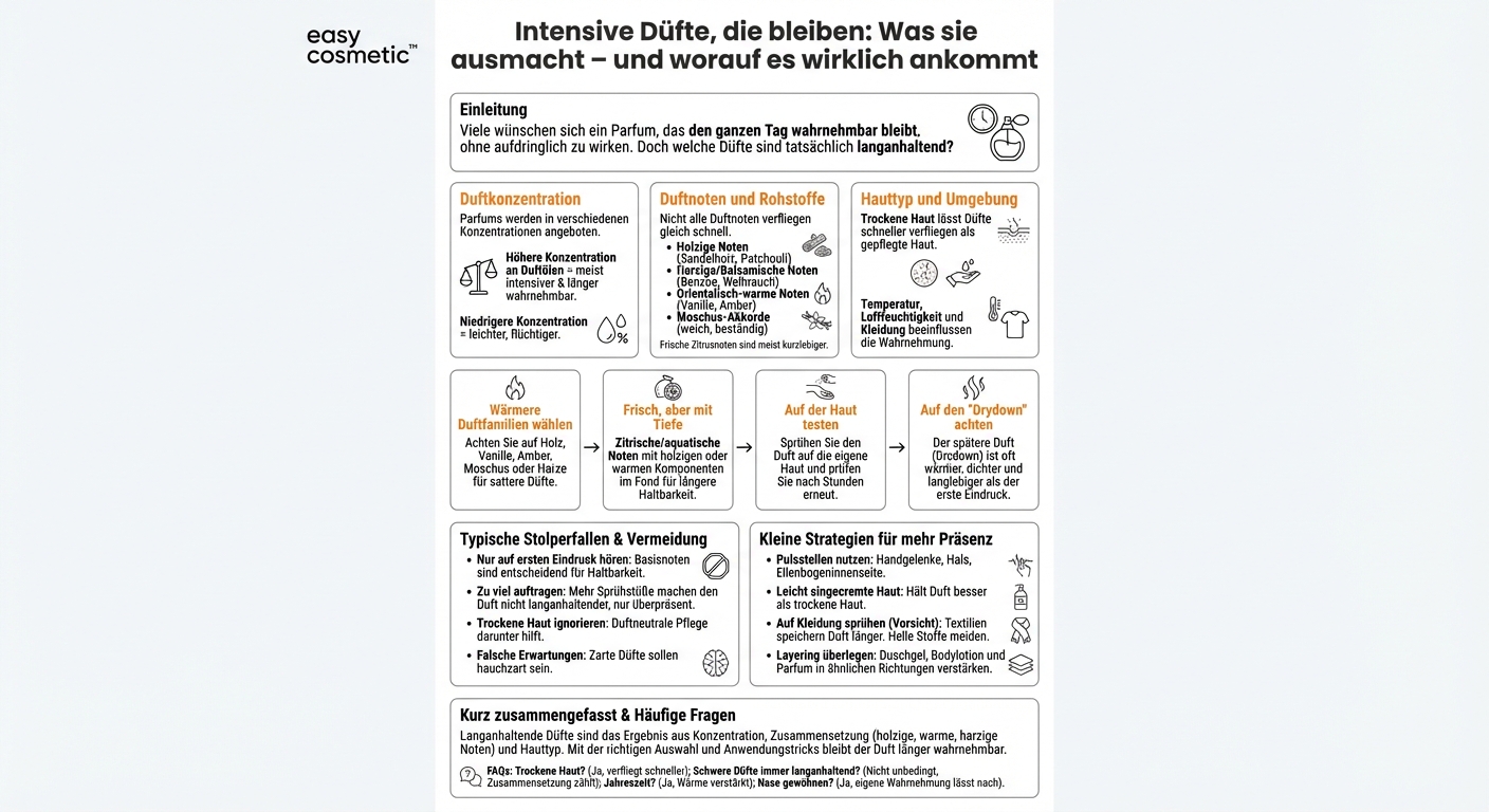 Welche Düfte sind besonders langanhaltend und intensiv?