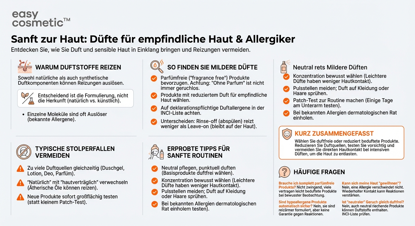 Welche Düfte sind für empfindliche Haut oder Allergiker geeignet?