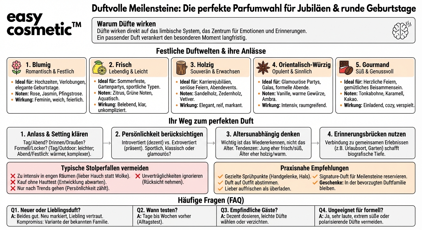 Welche Düfte sind für Jubiläen, runde Geburtstage oder andere Meilenstein-Feiern empfehlenswert?