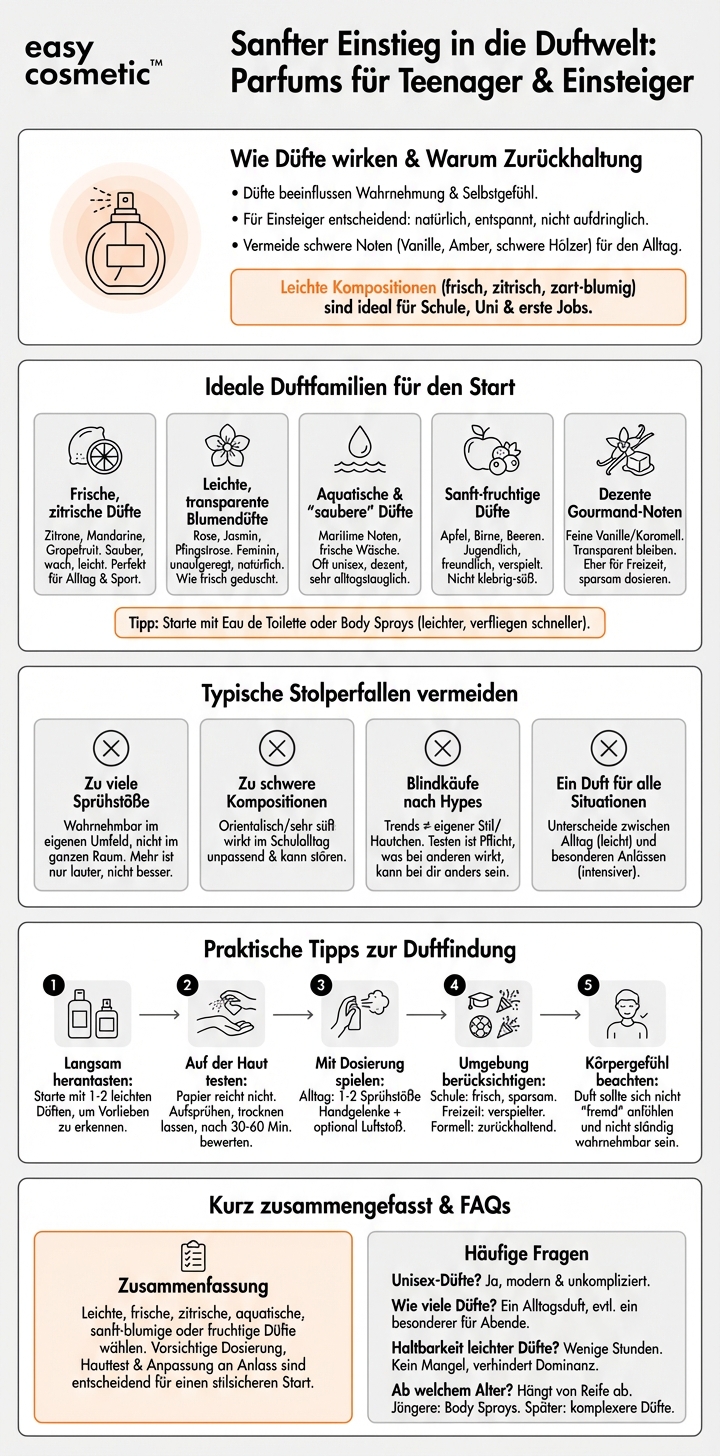 Welche Düfte sind für Teenager oder Parfum-Einsteiger geeignet?