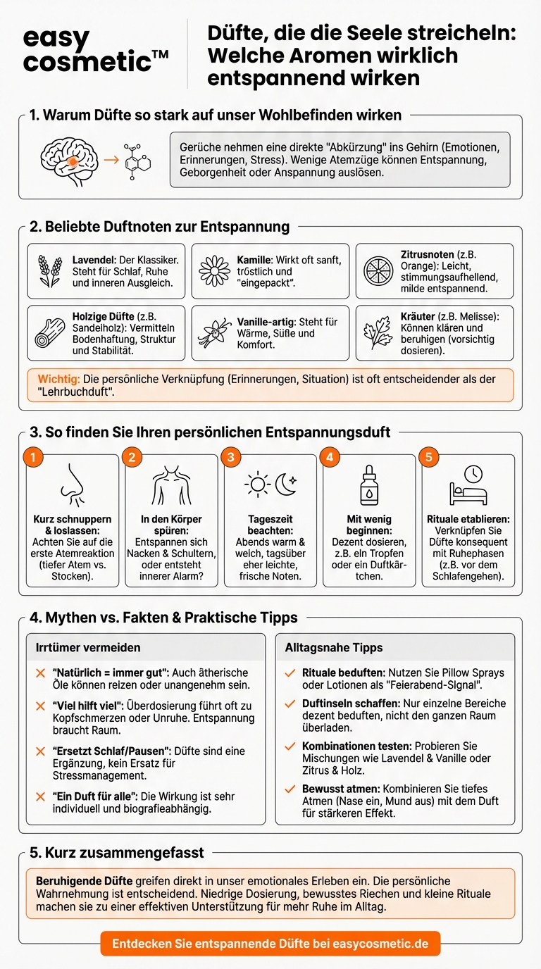 Welche Düfte werden als beruhigend oder entspannend empfunden?