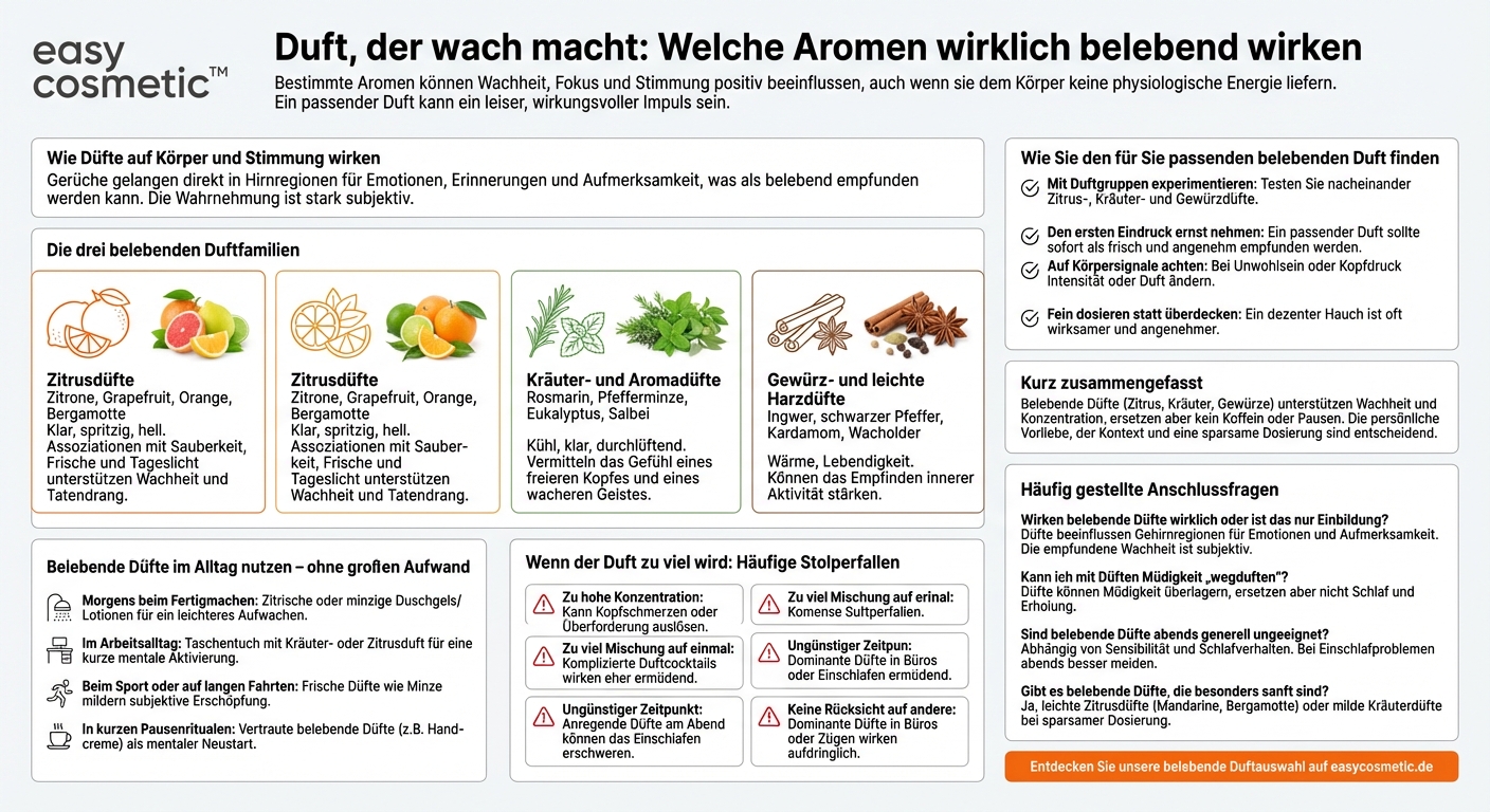 Welche Düfte wirken eher anregend oder belebend?