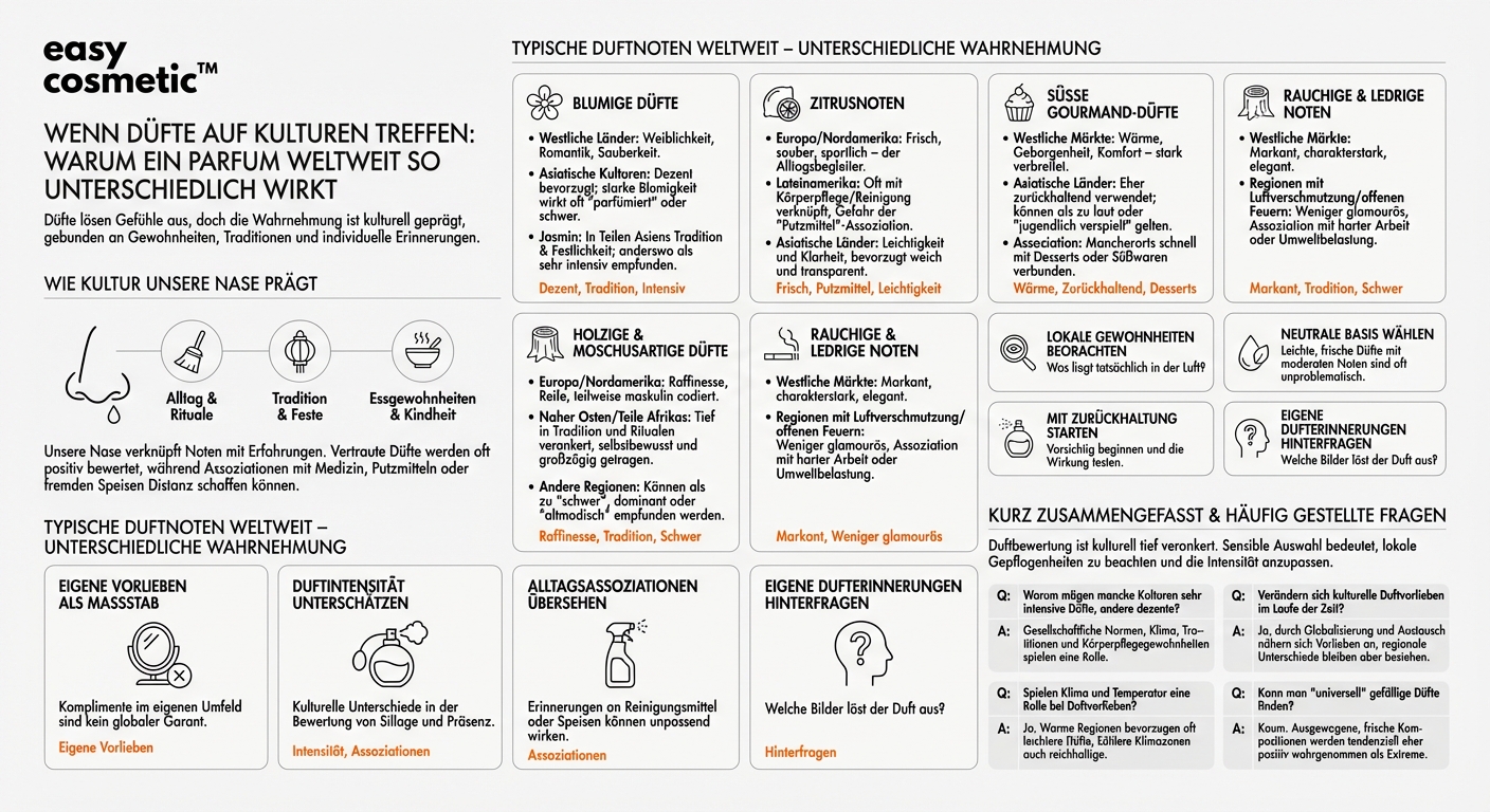 Welche Duftnoten werden kulturell unterschiedlich wahrgenommen oder bewertet?