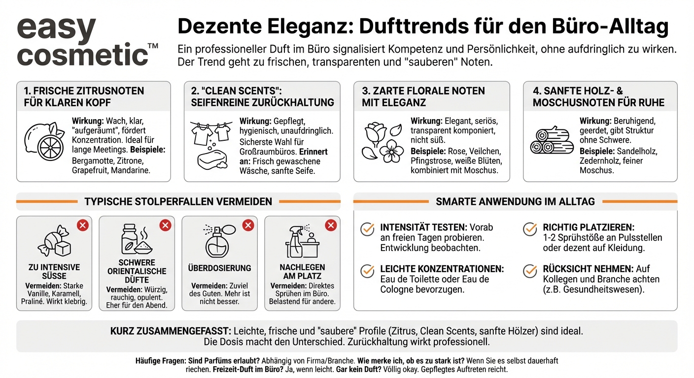 Welche Dufttrends eignen sich besonders gut für den Arbeitsalltag?