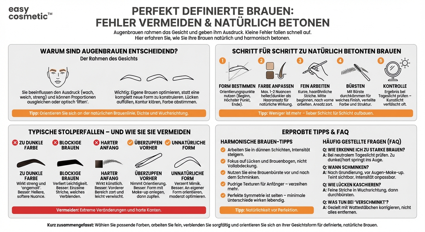 Welche Fehler werden beim Schminken der Augenbrauen am häufigsten gemacht?