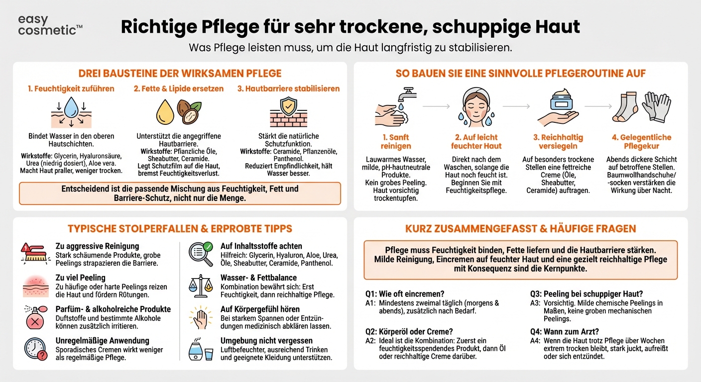 Welche Feuchtigkeitspflege eignet sich besonders für sehr trockene, schuppige Hautstellen?