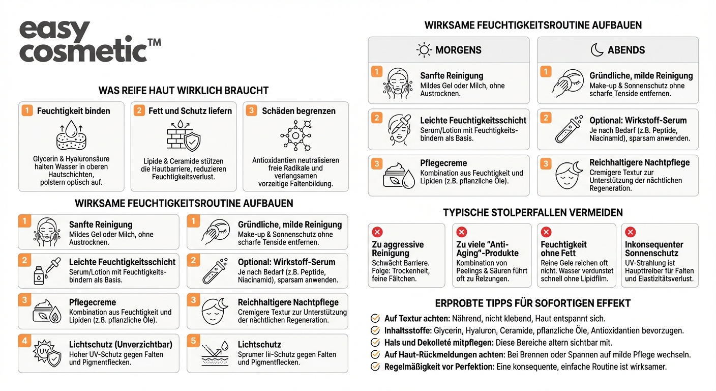 Welche Feuchtigkeitspflege ist für reife Haut mit Falten geeignet?