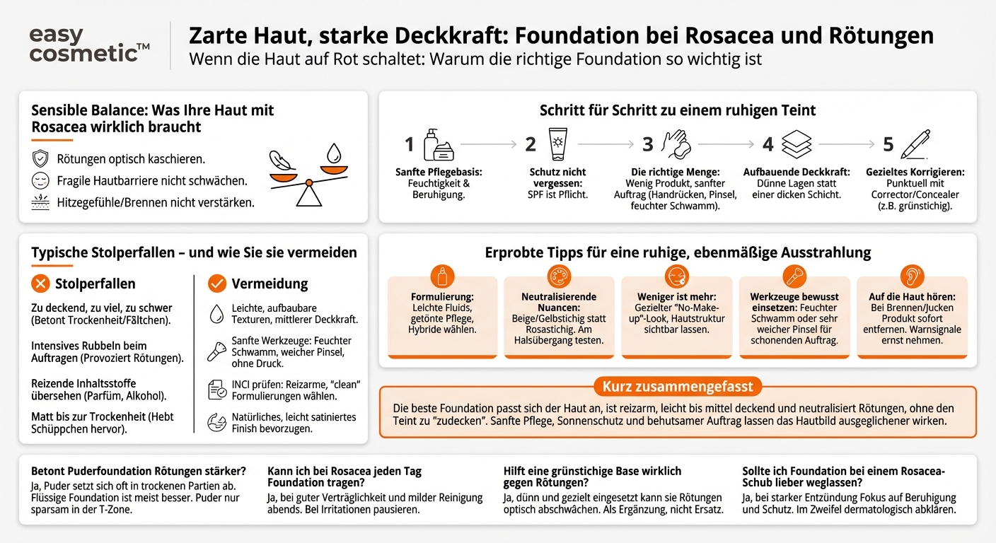 Welche Foundation eignet sich bei Rosacea oder Rötungen im Gesicht?