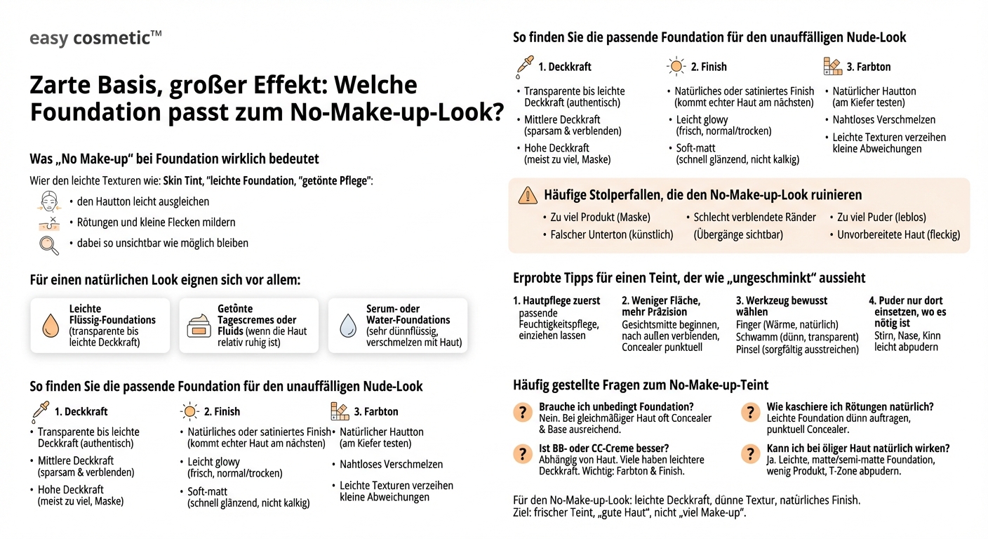 Welche Foundation eignet sich für einen natürlichen No-Make-up-Look?