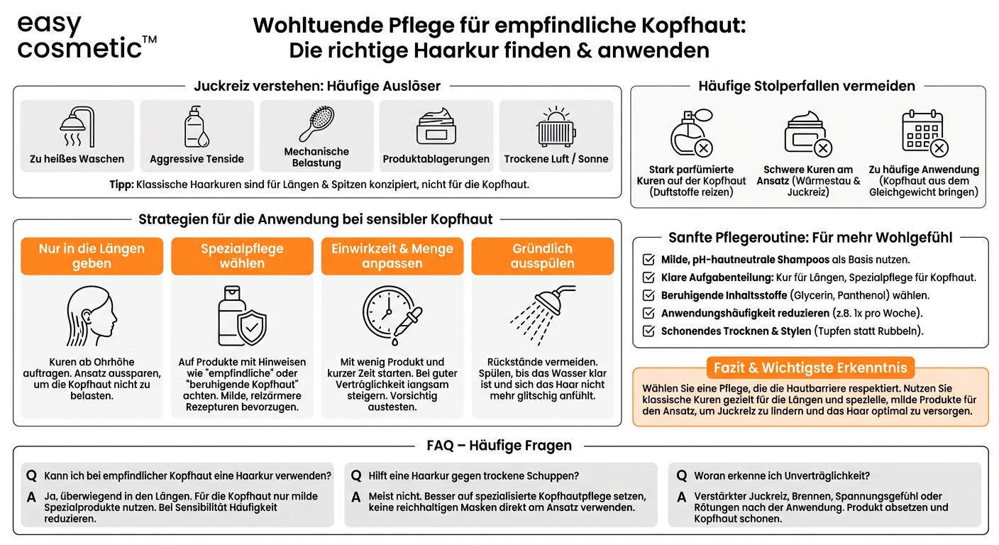 Welche Haarkur eignet sich bei juckender oder sensibler Kopfhaut?