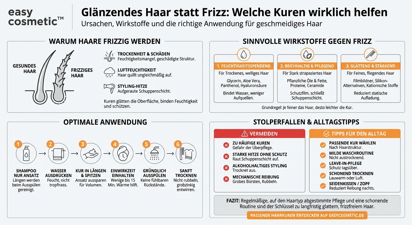 Welche Haarkuren helfen besonders gut gegen Frizz und fliegende Haare?