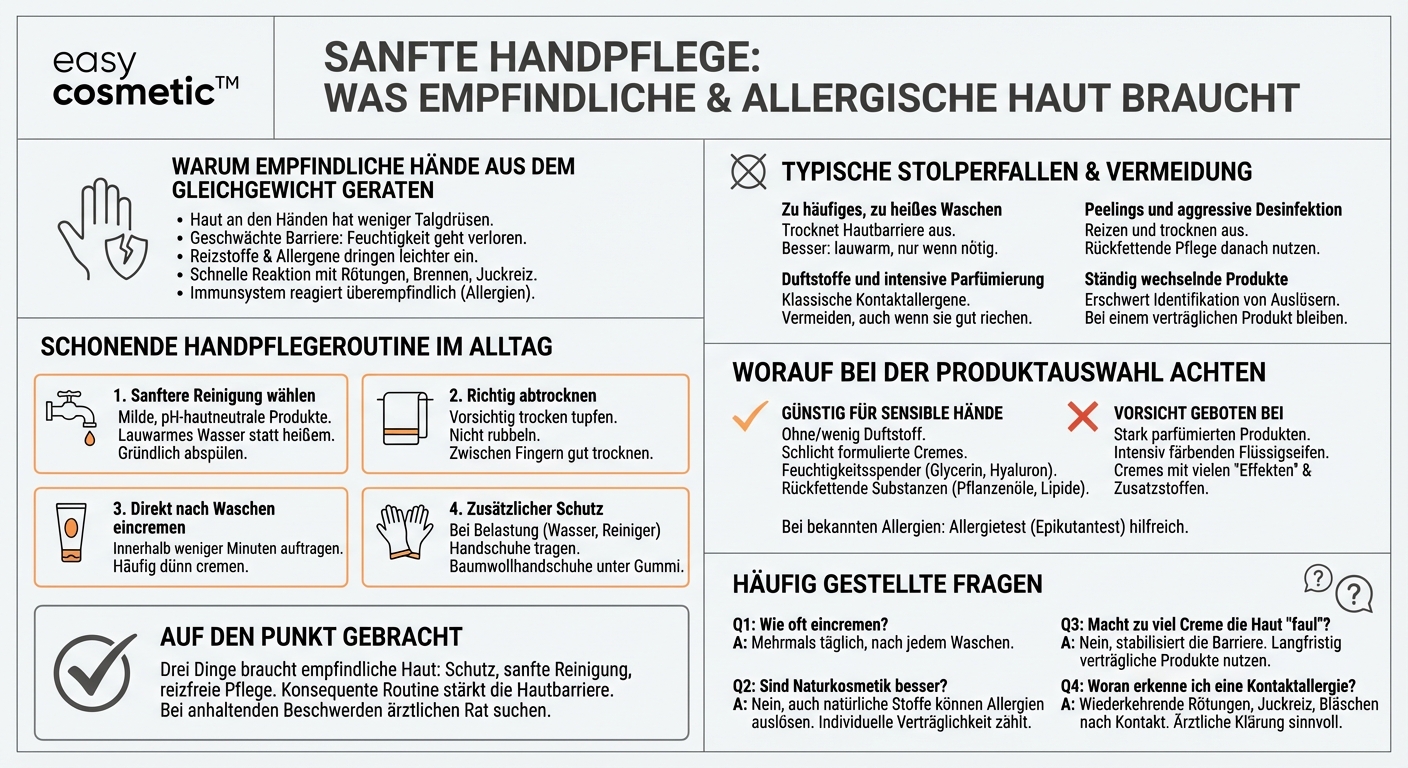 Welche Handpflege eignet sich für sensible oder allergische Haut?