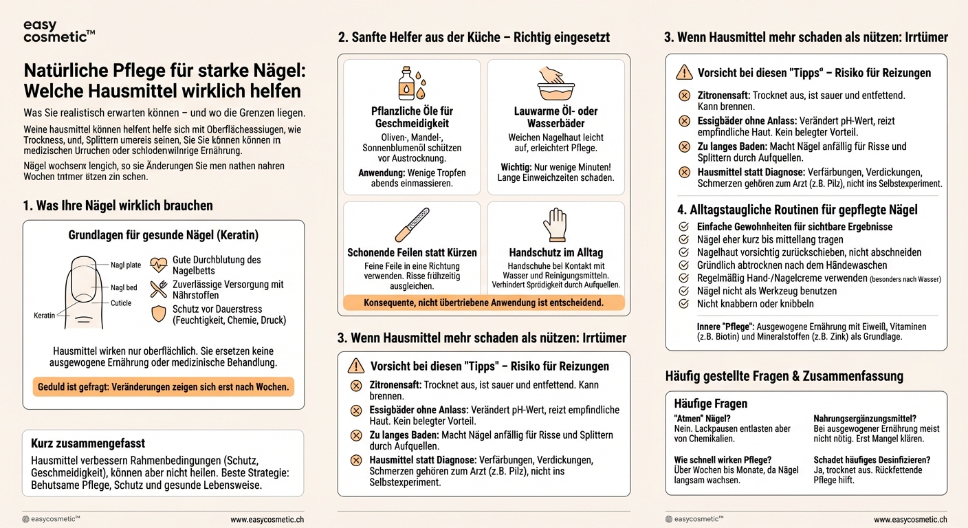 Welche Hausmittel unterstützen die Nagelgesundheit?