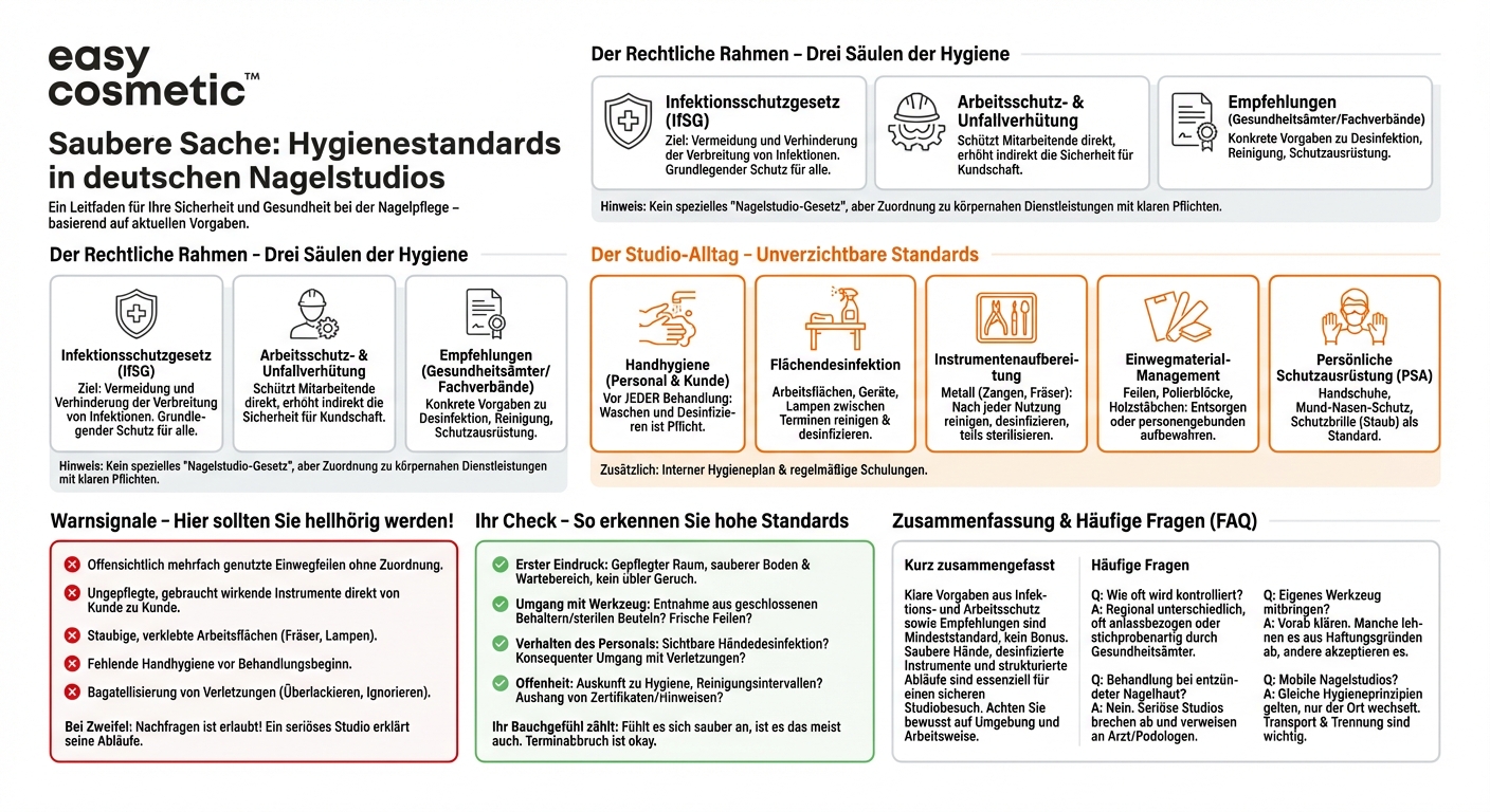 Welche Hygienestandards gelten in Deutschland für Nagelstudios?