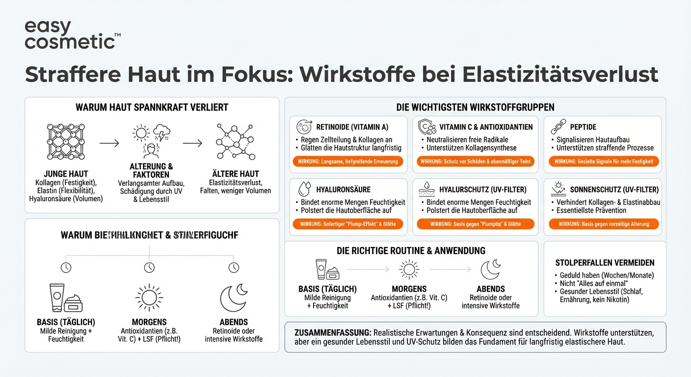 Welche Inhaltsstoffe helfen speziell gegen Elastizitätsverlust und schlaffe Haut?
