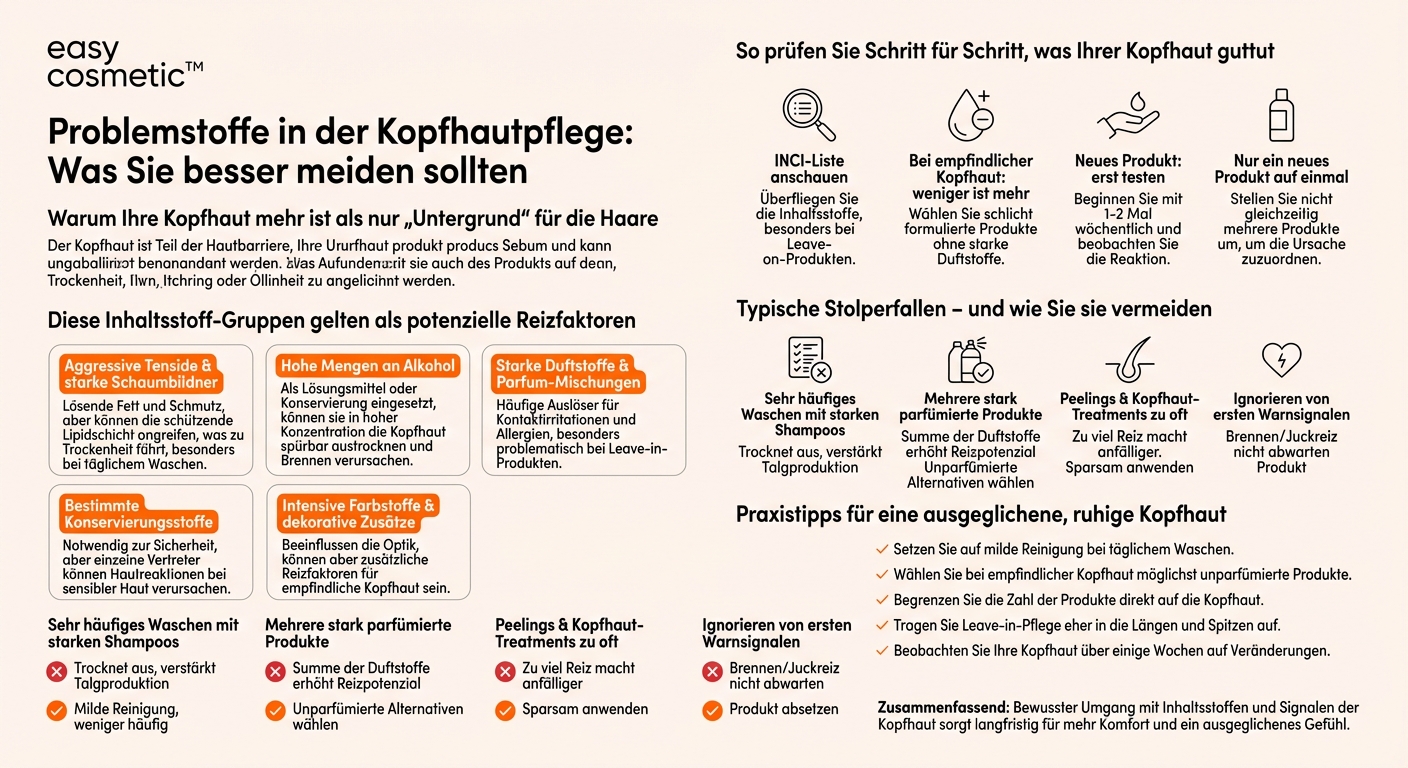Welche Inhaltsstoffe sollte ich bei Kopfhautpflegeprodukten vermeiden?