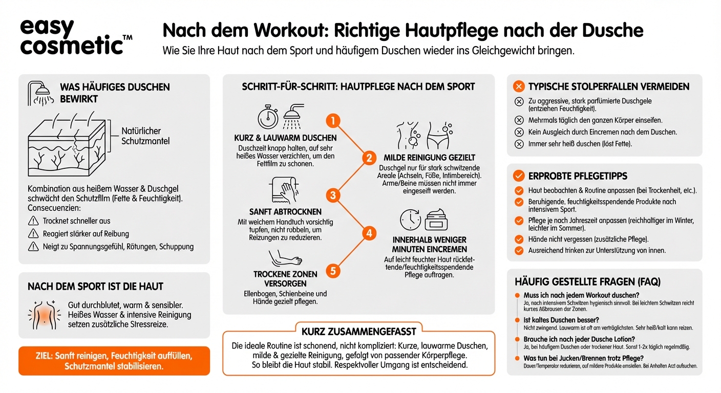 Welche Körperpflege eignet sich nach dem Sport oder häufigem Duschen?