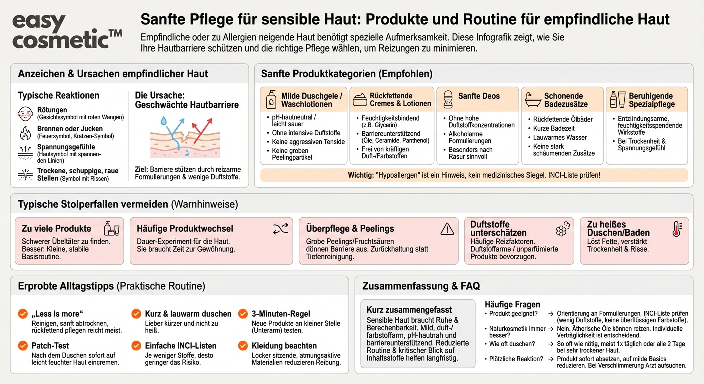 Welche Körperpflegeprodukte eignen sich für empfindliche oder zu Allergien neigende Haut?