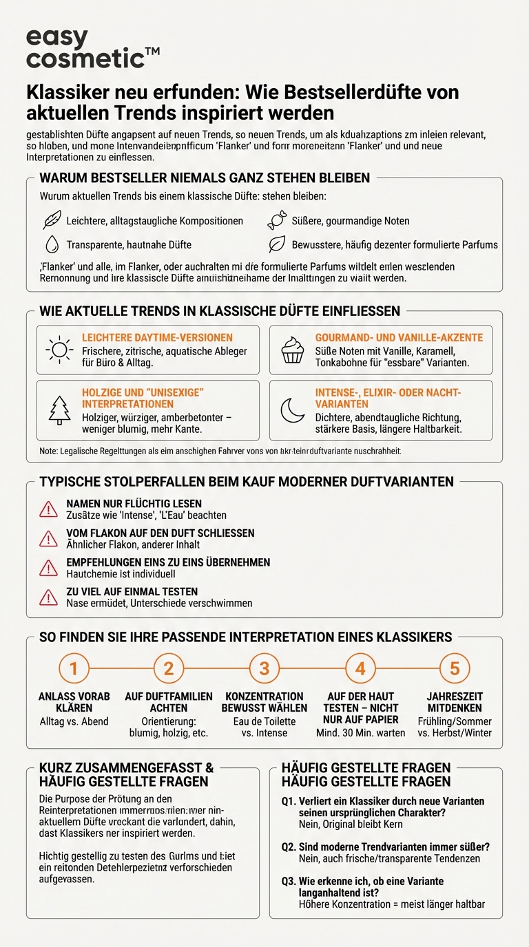 Welche langjährigen Bestseller wurden von aktuellen Dufttrends inspiriert oder weiterentwickelt?
