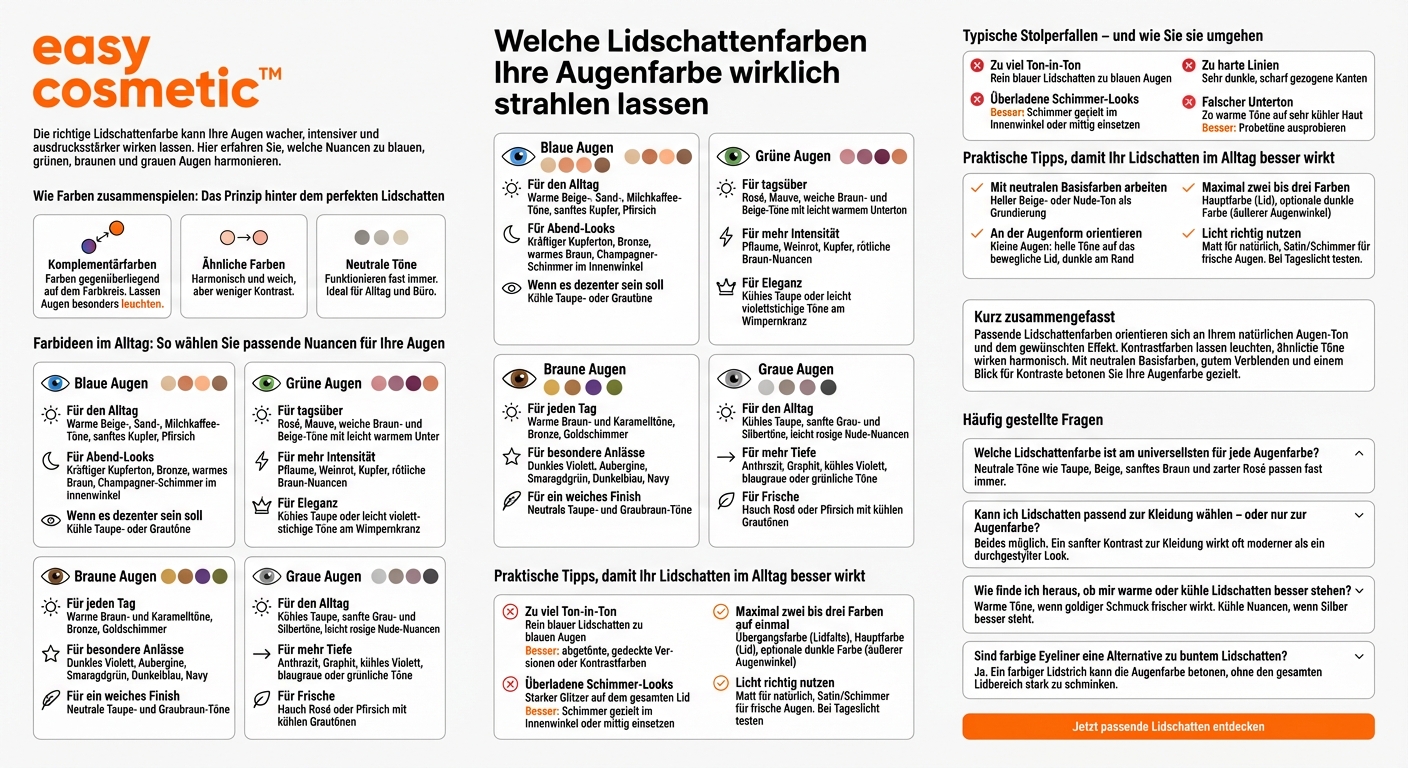 Welche Lidschattenfarben passen zu meiner Augenfarbe?
