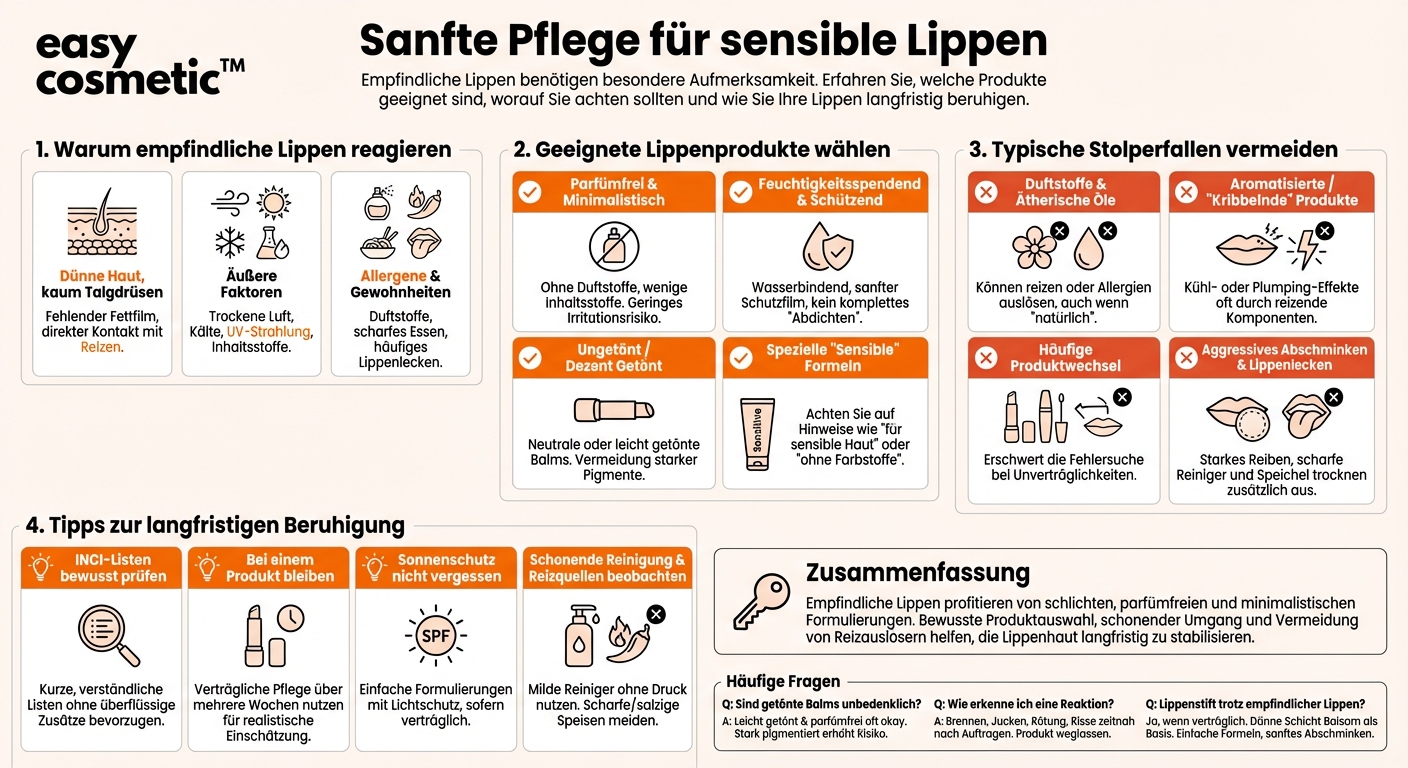 Welche Lippenprodukte sind für empfindliche oder allergische Lippen geeignet?