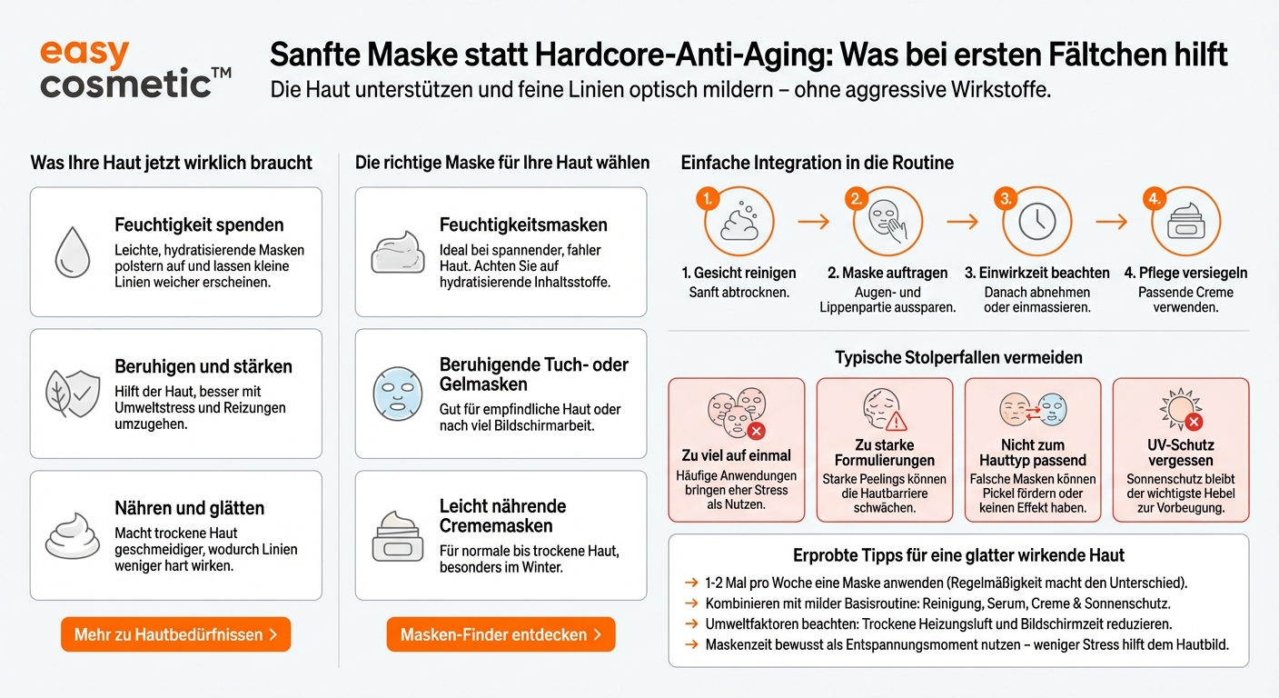 Welche Masken eignen sich bei ersten kleinen Fältchen ohne gleich zu intensiven Anti-Aging-Produkten zu greifen?