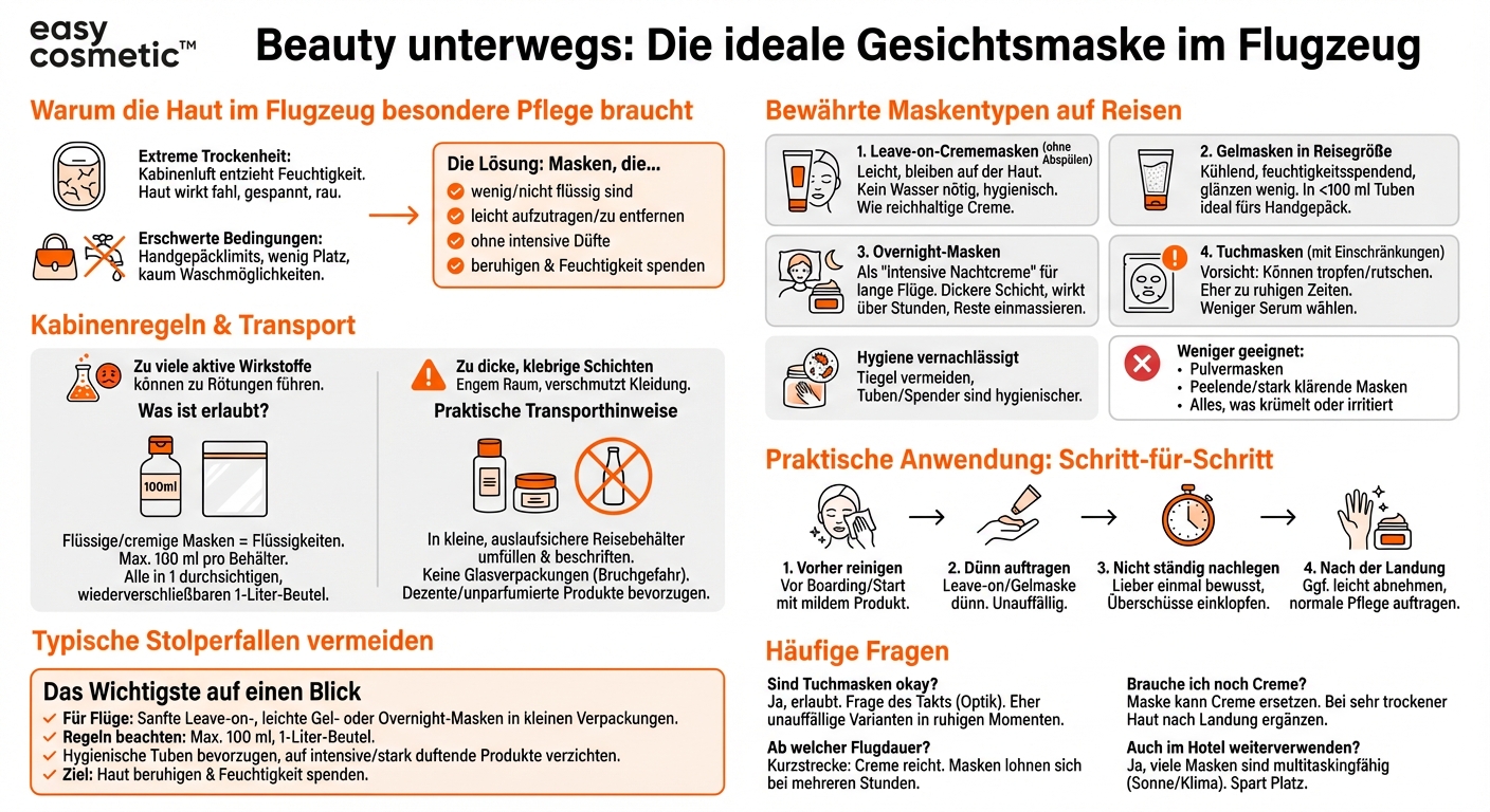 Welche Masken sind praktisch und erlaubt auf Reisen oder im Flugzeug?