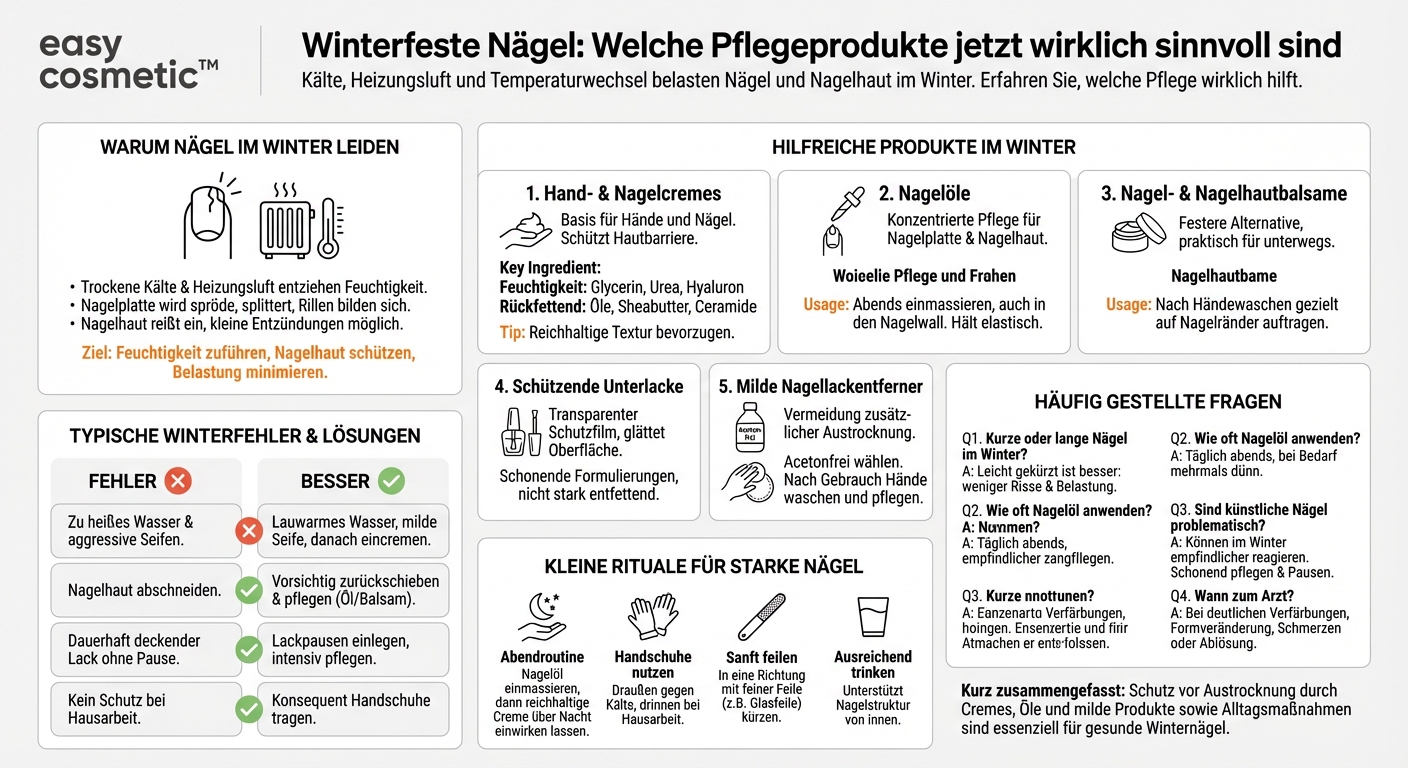 Welche Nagelpflegeprodukte eignen sich besonders gut für die Anwendung im Winter?