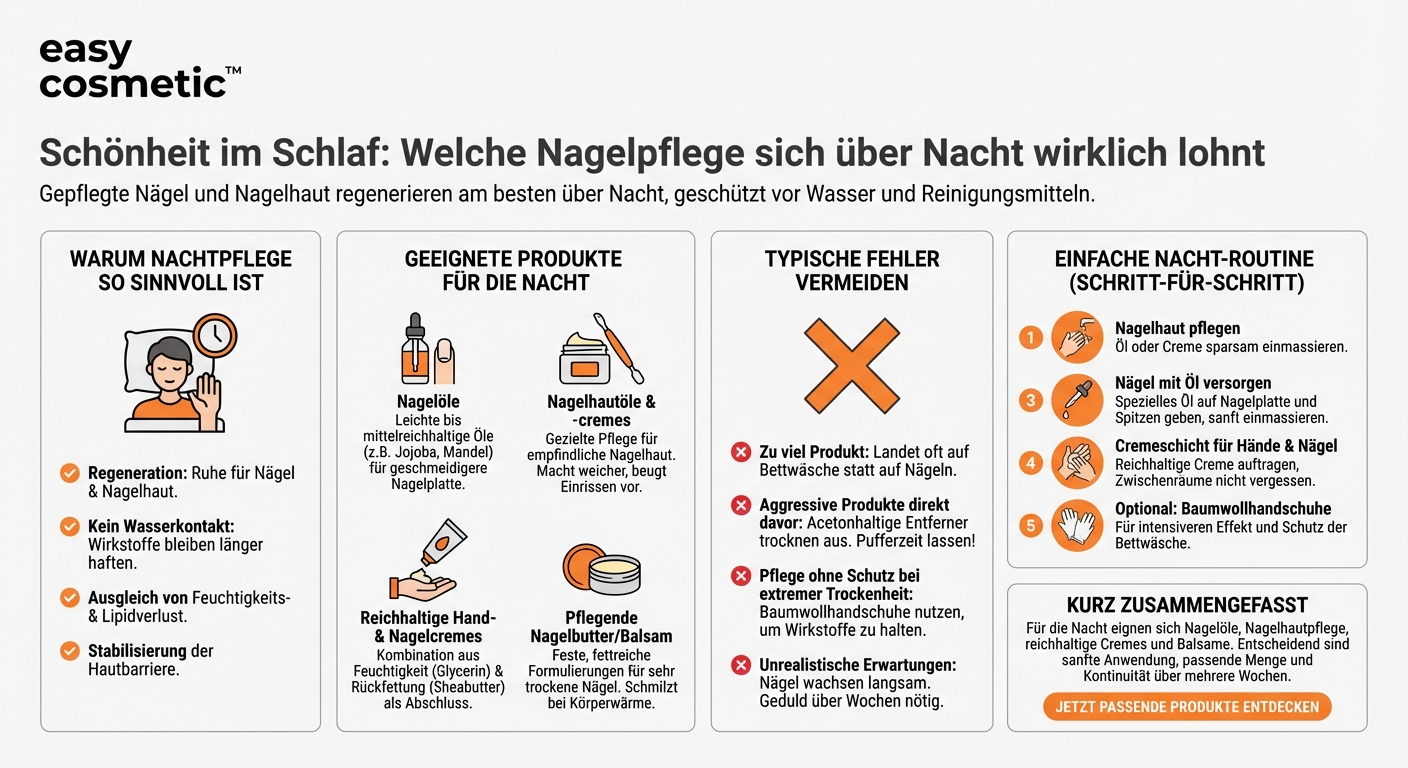 Welche Nagelpflegeprodukte eignen sich für die Anwendung über Nacht?