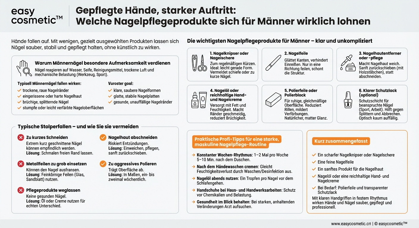 Welche Nagelpflegeprodukte sind für Männer besonders geeignet?