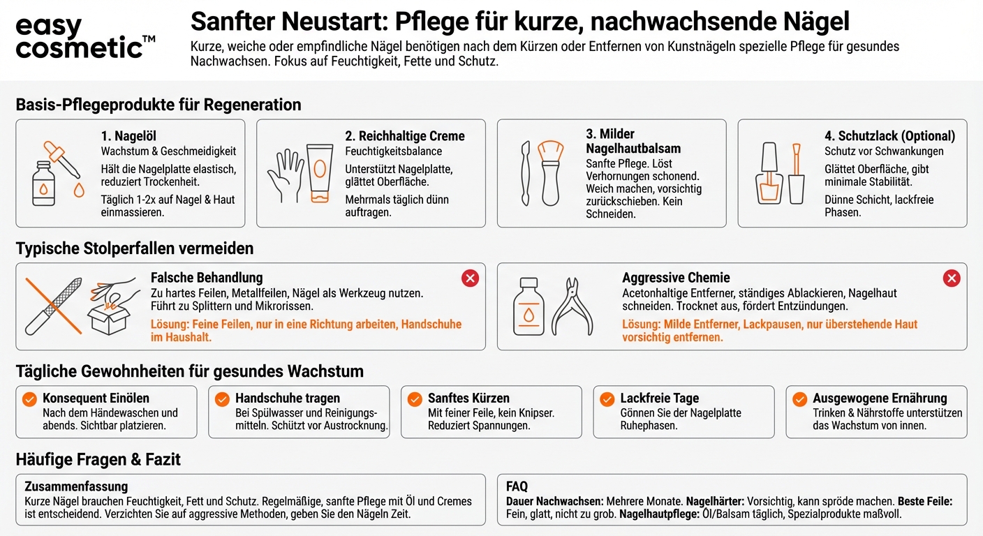 Welche Nagelpflegeprodukte sind für sehr kurze, neu nachwachsende Nägel besonders hilfreich?