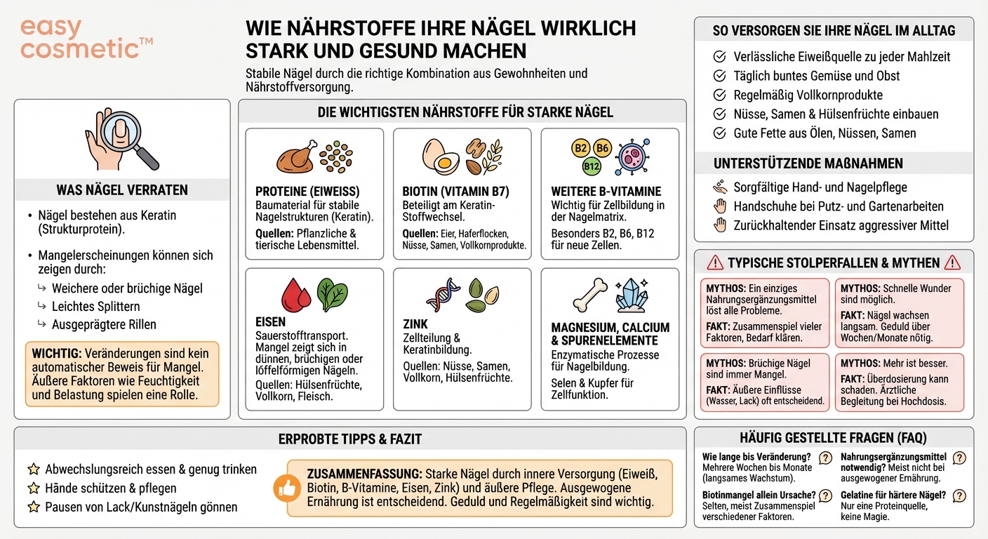 Welche Nährstoffe sind wichtig für starke und gesunde Nägel?