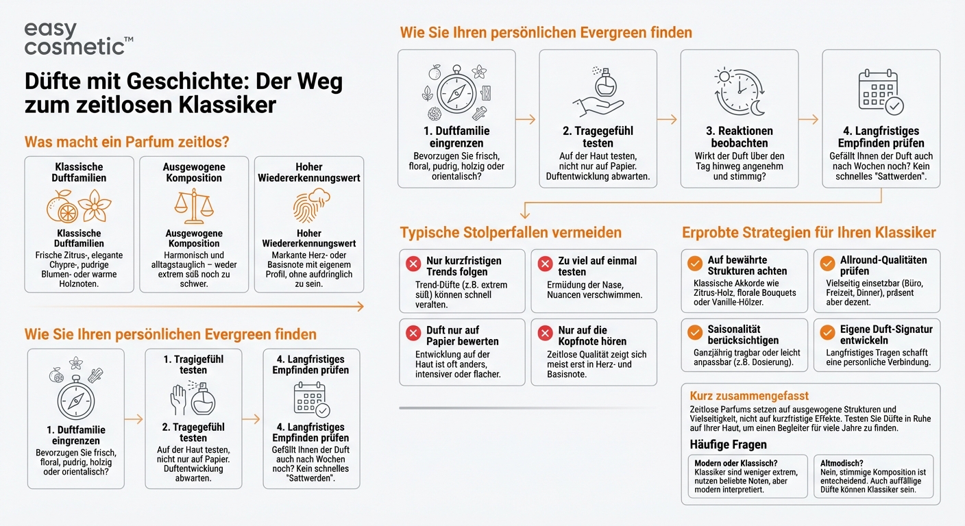 Welche Parfums gelten als zeitlose Klassiker, die nie aus der Mode kommen?