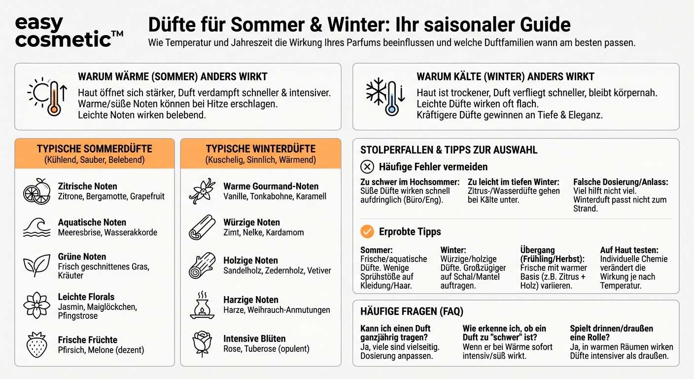 Welche Parfums passen eher in den Sommer und welche in den Winter?