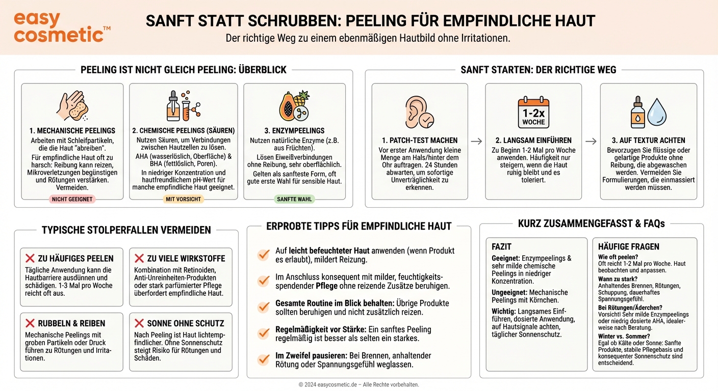 Welche Peelingart ist für empfindliche Haut am besten geeignet?