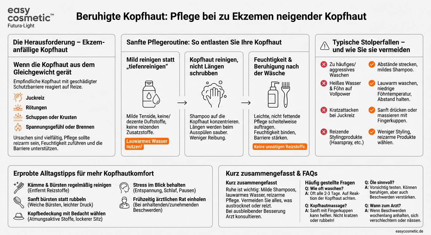 Welche Pflege ist bei zu Ekzemen neigender Kopfhaut empfehlenswert?