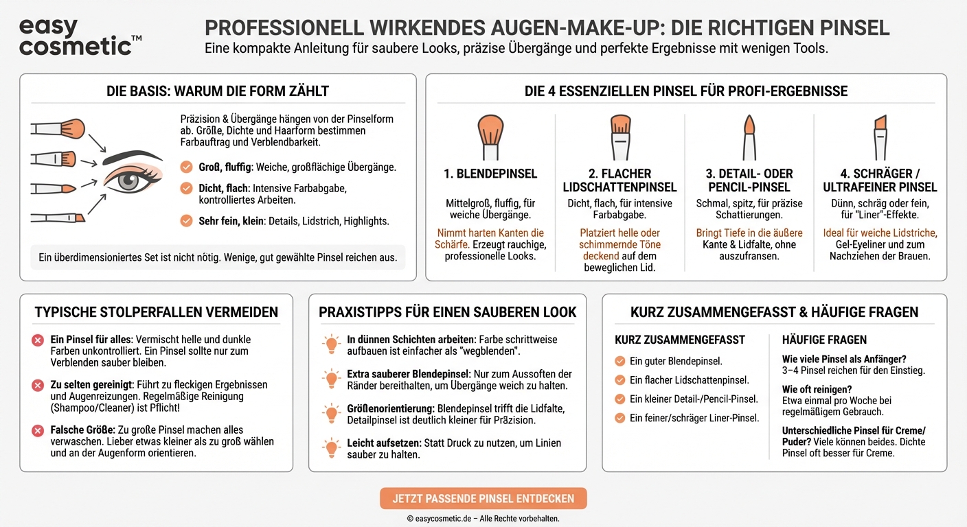 Welche Pinsel brauche ich für ein professionell wirkendes Augen-Make-up?