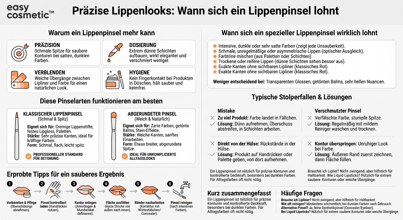 Welche Pinsel eignen sich für Lippenprodukte und wann lohnt sich ein Lippenpinsel überhaupt?