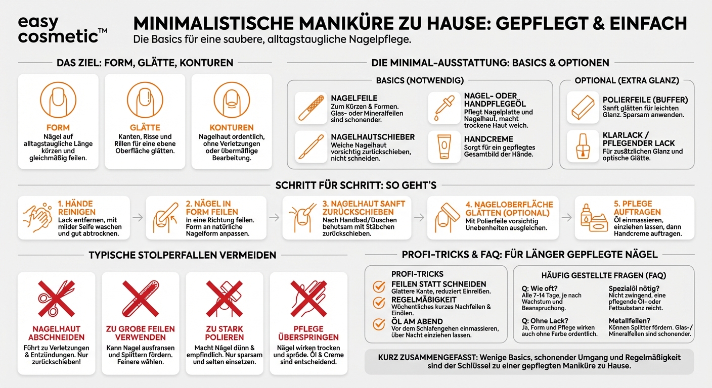 Welche Produkte brauche ich mindestens für eine einfache, aber gepflegte Maniküre?