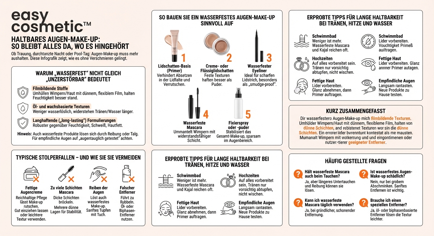 Welche Produkte eignen sich für ein wasserfestes Augen-Make-up, z.B. fürs Schwimmbad oder für Hochzeiten?