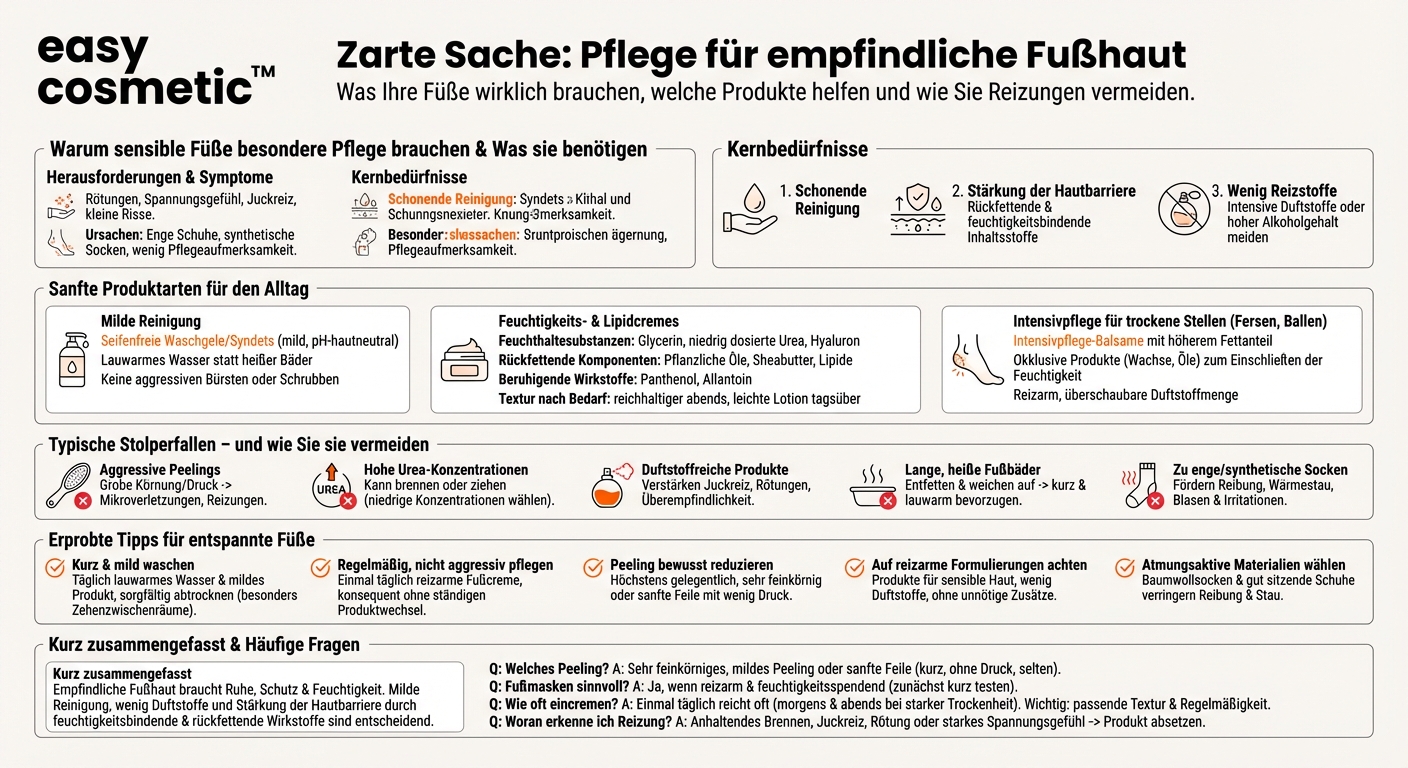 Welche Produkte eignen sich für empfindliche oder sensible Fußhaut?