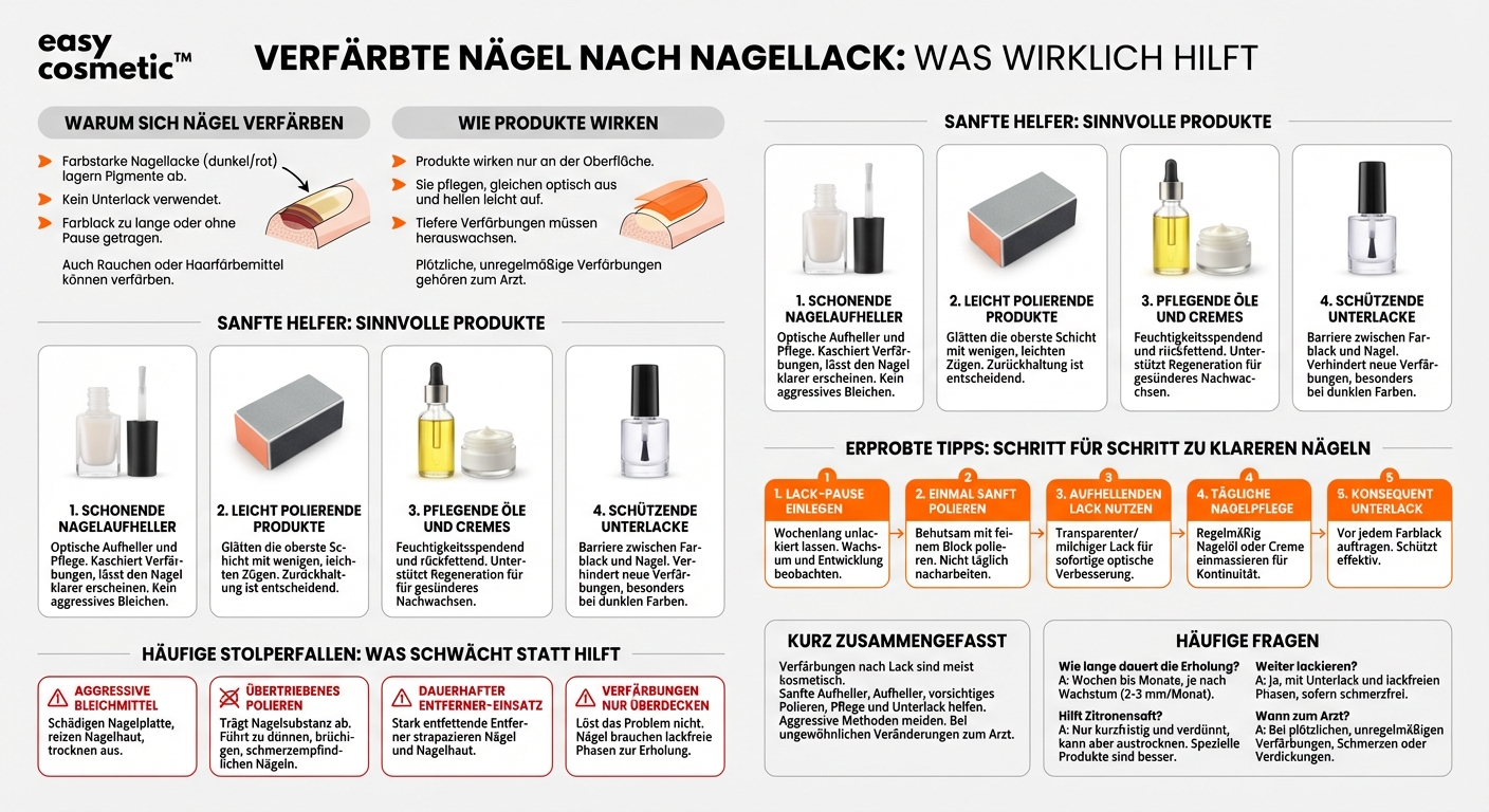 Welche Produkte helfen gegen verfärbte Nägel, zum Beispiel nach häufigem Lackieren?