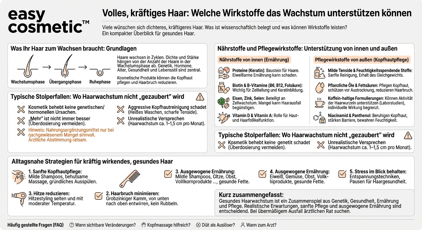 Welche Produkte oder Wirkstoffe fördern gesundes Haarwachstum?