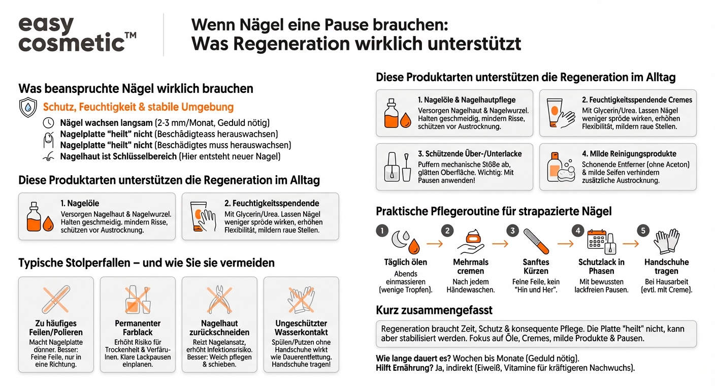 Welche Produkte unterstützen die Regeneration von stark beanspruchten Nägeln?