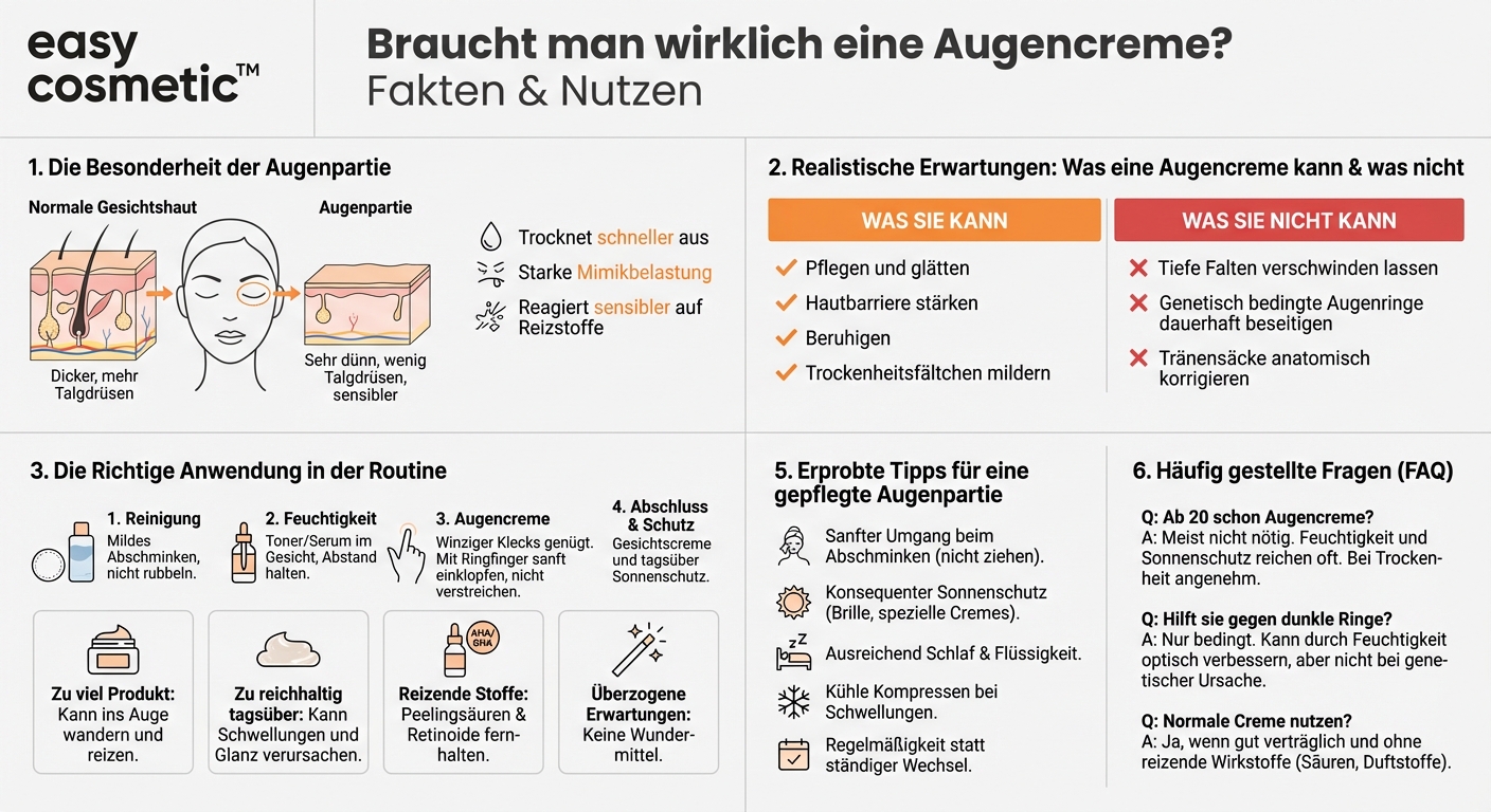 Welche Rolle spielen Augencremes in der täglichen Hautpflegeroutine und sind sie wirklich nötig?