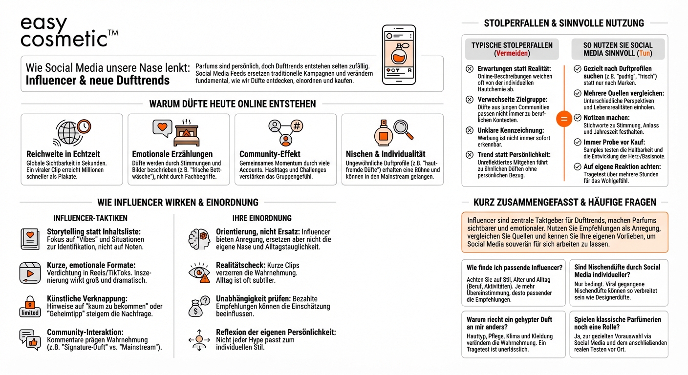 Welche Rolle spielen Influencer und Social Media bei der Entstehung neuer Dufttrends?